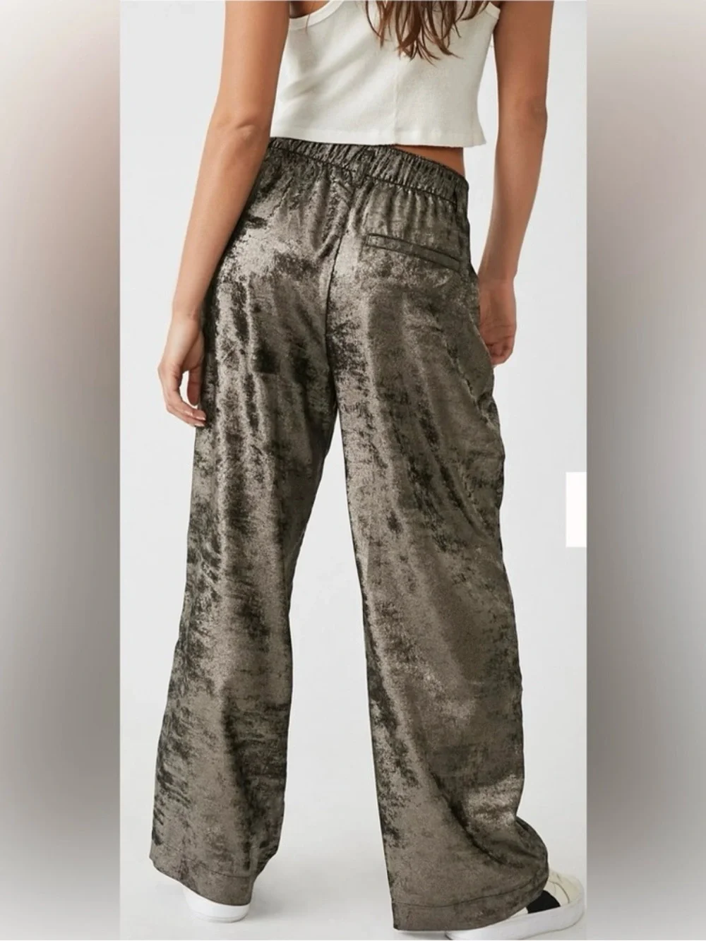 Free People Hi-Fi metallic pants